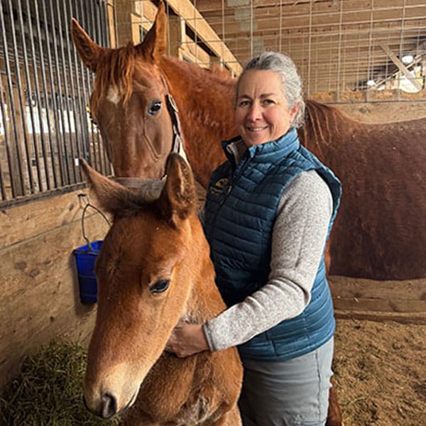 Portrait of Dr. Rachel, large animal director and owner